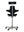 Refurnish by Loopr HÅG Capisco office chair with black upholstery, grey base, and adjustable headrest, rear view