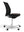 Refurnish by Loopr HÅG Creed 6006 ergonomic office chair in black fabric with a grey base, side view.
