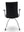 Refurnish by Loopr HÅG H04 4470 black conference chair with upholstered back and silver metal frame, rear view