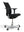 HÅG H05 5600 ergonomisk kontorstol i sort tekstil, høy rygg, armlener og sølvfarget understell