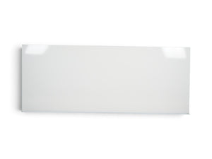 Hvit whiteboard fra Refurnish by Loopr, 300x120 cm, med en glatt og blank skriveflate for kontor eller skole.