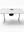 Refurnish by Loopr konferansebord fra Howe med hvit bordplate, sølvfargede bein og integrert kabelkanal