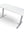 Refurnish by Loopr konferansebord med hvit bordplate og grått understell, 180x80 cm