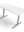 Refurnish by Loopr konferansebord med hvit bordplate og grått understell, 140x80 cm