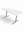 Refurnish by Loopr konferansebord med hvit bordplate og grått understell, 140x80 cm