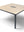 Kvadratisk IKEA BEKANT møtebord fra Refurnish by Loopr med eikefarget bordplate og sort understell i stål.