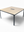 Kvadratisk IKEA BEKANT møtebord fra Refurnish by Loopr med eikefarget bordplate og sort understell i stål.