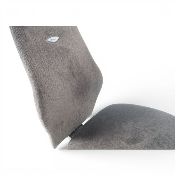 Refurnish by Loopr Kinnarps 8000 series office chair in brown fabric with adjustable lumbar support.