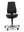 Refurnish by Loopr black Kinnarps ergonomic office chair with adjustable height and no armrests on a wheeled base.
