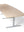 Refurnish by Loopr large oak conference table with a light wood grain surface and sturdy grey metal base