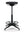 Refurnish by Loopr IKEA LIDKULLEN active sit-stand stool with a dark grey Gunnared fabric seat and black metal base.