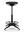 Refurnish by Loopr IKEA LIDKULLEN active sit-stand stool with a dark grey Gunnared fabric seat and black metal base.