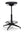 Refurnish by Loopr IKEA LIDKULLEN active sit-stand stool in dark grey fabric with a black metal base