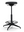 Refurnish by Loopr IKEA LIDKULLEN active sit-stand stool in dark grey fabric with a black metal base