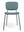 Refurnish by Loopr light green IKEA stackable chair with a fabric seat and backrest on a minimalist metal frame.
