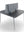 Refurnish by Loopr dark grey modular desk with grey felt divider, 140x140cm