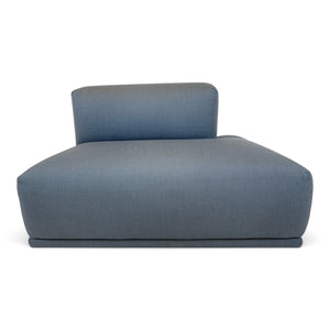 Refurnish by Loopr Muuto Connect modular sofa module in dark blue fabric with a clean, minimalist design.