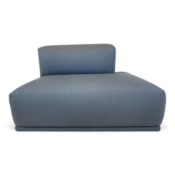 Refurnish by Loopr Muuto Connect modular sofa module in dark blue fabric with a clean, minimalist design.