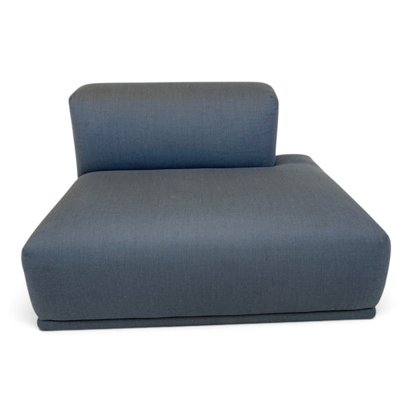 Refurnish by Loopr Muuto Connect dark blue modular sofa section with clean lines and high-quality textile upholstery.