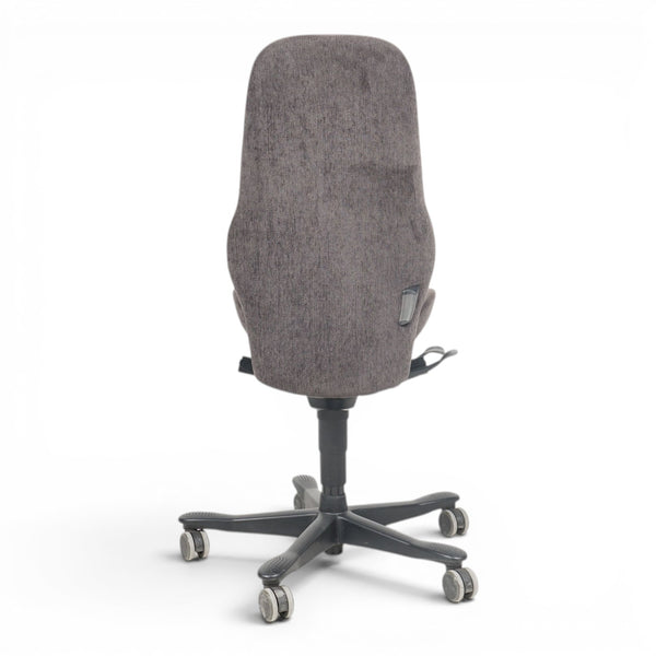 Refurnish by Loopr office chair, 8000 series, grey fabric, ergonomic design with adjustable features.