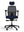 Refurnish by Loopr ergonomic Savo office chair in dark blue with adjustable headrest, armrests, and mesh backrest.