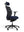 Refurnish by Loopr ergonomic Savo office chair in dark blue with adjustable headrest, armrests, and mesh backrest.