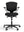 Refurnish by Loopr Savo Ikon ergonomic black office chair with armrests and adjustable aluminium base