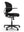 Refurnish by Loopr Savo Ikon ergonomic black office chair with armrests and adjustable aluminium base