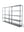 Refurnish by Loopr åpen hylle i sort metall med industrielt design, ideell som romdeler eller bokhylle på kontoret.