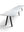 Refurnish by Loopr long conference table with a white rectangular top and black A-frame metal legs