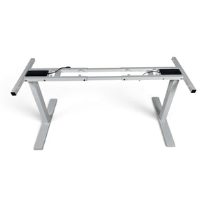 Refurnish by Loopr white electric height-adjustable T-leg desk frame with Linak motor system for office workstations