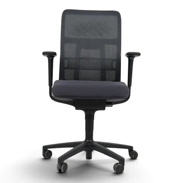 Refurnish by Loopr Wilkhahn Trimension ergonomic office chair in grey with adjustable armrests and mesh backrest