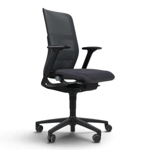Refurnish by Loopr Wilkhahn Trimension ergonomic office chair in grey with adjustable armrests and mesh backrest.
