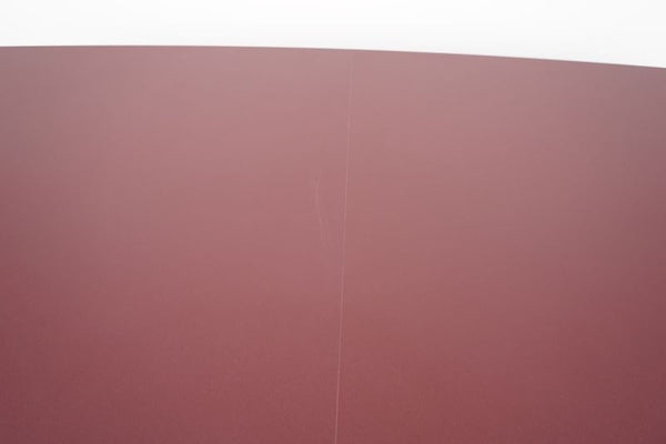 Møte-/kantinebord 240x90-120cm, Burgunder bordplate med sort understell